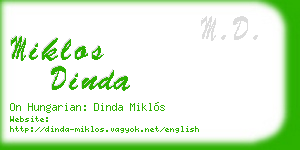 miklos dinda business card