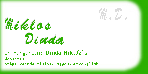 miklos dinda business card